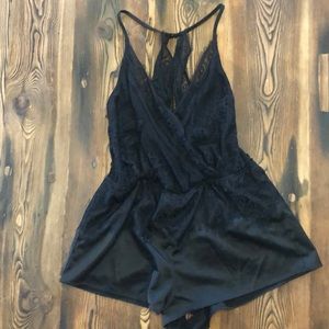 Black Lace Romper